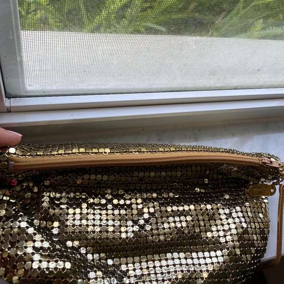 Vintage Lyrella Brand Gold Tone Mesh Metal Snake Chain Strap Purse/Handbag 1940' - Picture 5 of 12